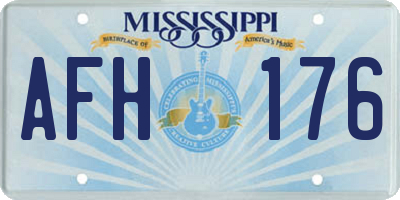 MS license plate AFH176
