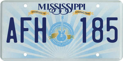 MS license plate AFH185