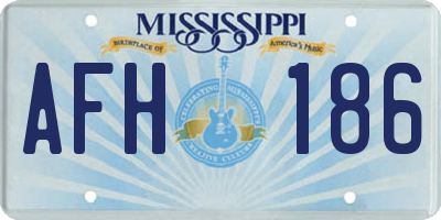 MS license plate AFH186