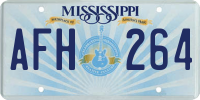 MS license plate AFH264