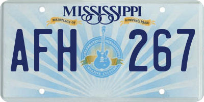 MS license plate AFH267