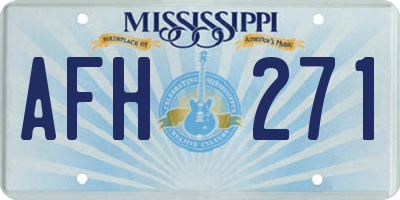 MS license plate AFH271