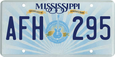 MS license plate AFH295