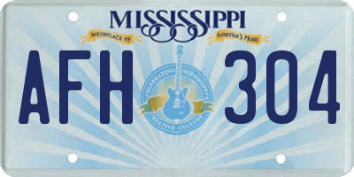 MS license plate AFH304