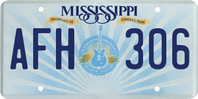 MS license plate AFH306