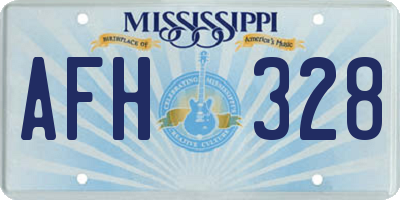 MS license plate AFH328