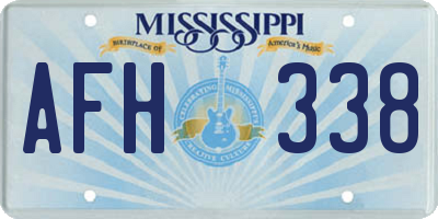 MS license plate AFH338