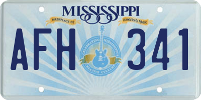 MS license plate AFH341