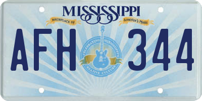 MS license plate AFH344