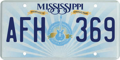 MS license plate AFH369