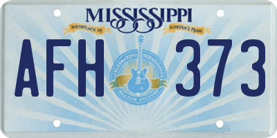 MS license plate AFH373