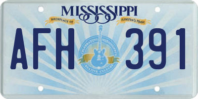 MS license plate AFH391