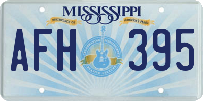 MS license plate AFH395