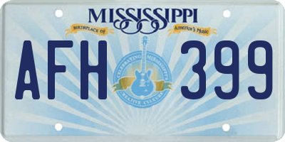 MS license plate AFH399