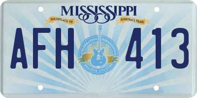 MS license plate AFH413