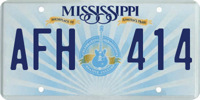 MS license plate AFH414