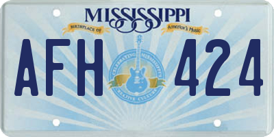 MS license plate AFH424