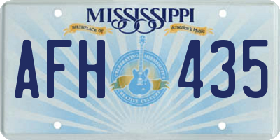 MS license plate AFH435