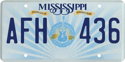MS license plate AFH436