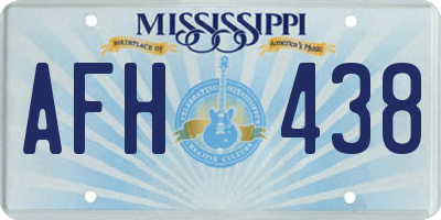 MS license plate AFH438