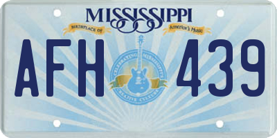 MS license plate AFH439