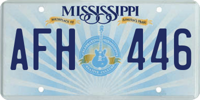 MS license plate AFH446