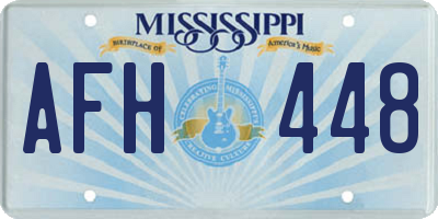 MS license plate AFH448