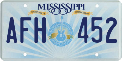 MS license plate AFH452