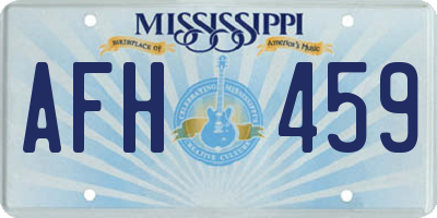 MS license plate AFH459
