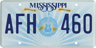 MS license plate AFH460