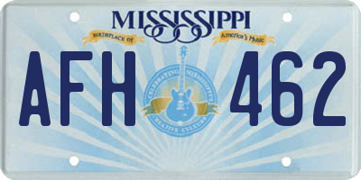 MS license plate AFH462