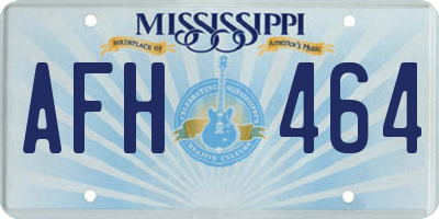 MS license plate AFH464