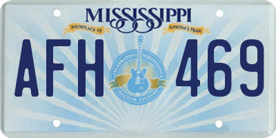 MS license plate AFH469