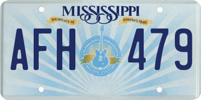 MS license plate AFH479