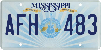 MS license plate AFH483