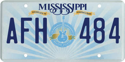 MS license plate AFH484