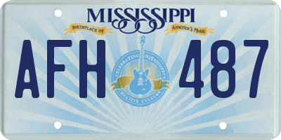 MS license plate AFH487