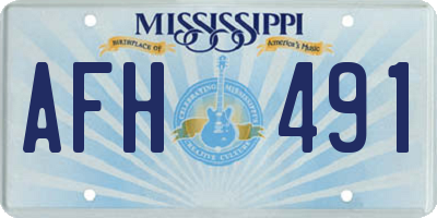 MS license plate AFH491