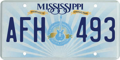 MS license plate AFH493