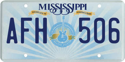 MS license plate AFH506