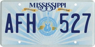 MS license plate AFH527