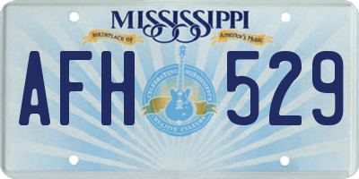 MS license plate AFH529
