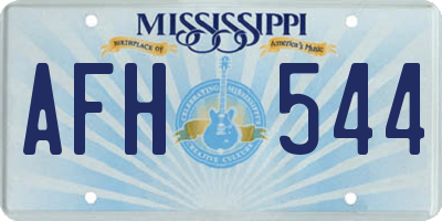 MS license plate AFH544
