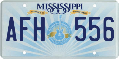 MS license plate AFH556