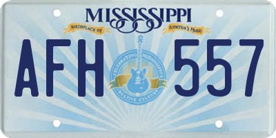 MS license plate AFH557