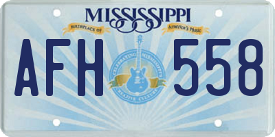 MS license plate AFH558