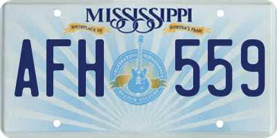 MS license plate AFH559