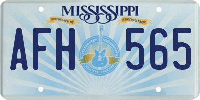 MS license plate AFH565