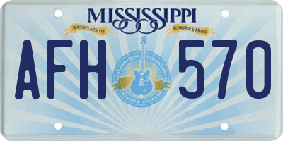 MS license plate AFH570