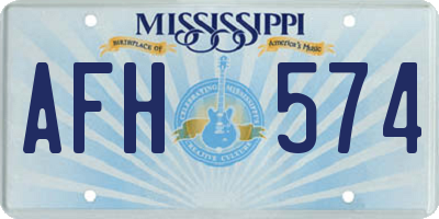MS license plate AFH574